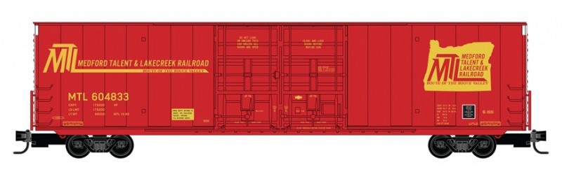 Micro-Trains N 10200250 60' Box Car with Excess Height, Medford Talent and Lake Creek