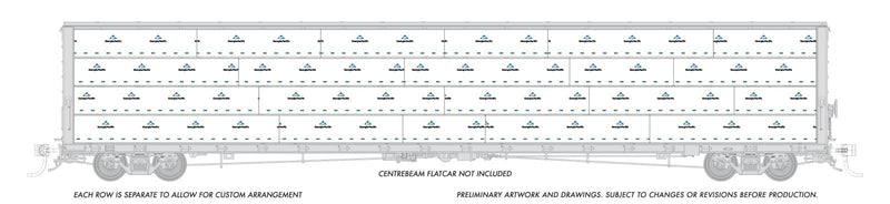 PREORDER Rapido HO 102162 Centerbeam Lumber Load, Georgia Pacific