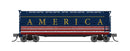 PREORDER Broadway Limited Imports N 10476 40' Wood Stock Car, nce Day Fantasy Scheme, Patriotic Song