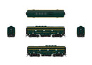 PREORDER Broadway Limited Imports HO 10536 EMD F3 A/B, CNJ 53/1A, Green & Yellow, A-unit Paragon4 Sound/DC/DCC, Unpowered B