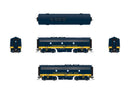 PREORDER Broadway Limited Imports HO 10551 EMD F7 A/B, C&O 7002/7501, Blue w/ Yellow Nose, A-unit No-Sound / DCC-Ready, Unpowered B