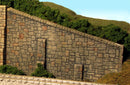 Monroe Models HO 105 Bridge Abutment Wing Walls, Random Stone (2)