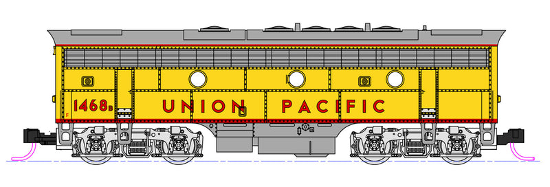 Kato N 1060426-LS EMD F7A/F7B Diesel Freight 2-Locomotive Set, Union Pacific