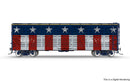 PREORDER Broadway Limited Imports HO 10709 40' Wood Stock Car, nce Day Theme, Patriotic Music, HO S