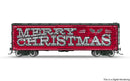PREORDER Broadway Limited Imports HO 10711 40' Wood Stock Car, Holiday Season Theme, "Merry Christmas", Holiday Sounds, HO S