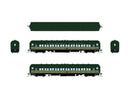 PREORDER Broadway Limited Imports N 10763 NP Heavyweight 5-Car Passenger Set, Loewy Two-Tone Green, N S