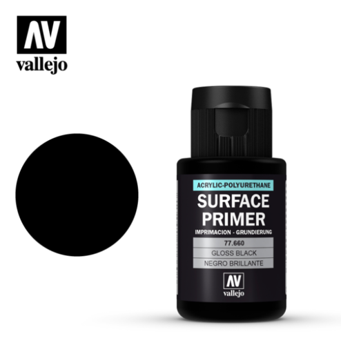 Vallejo 77660 Metallic Gloss Black Primr 6p