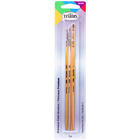 Rust-oleum 281207 Testors Premium Assorted Brush (3-Pack)