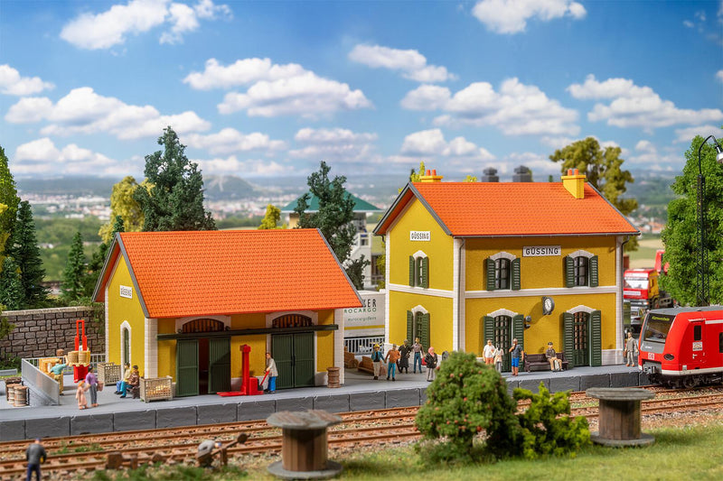PREORDER Faller HO 110154 Gussing Train Station Kit | 62.49