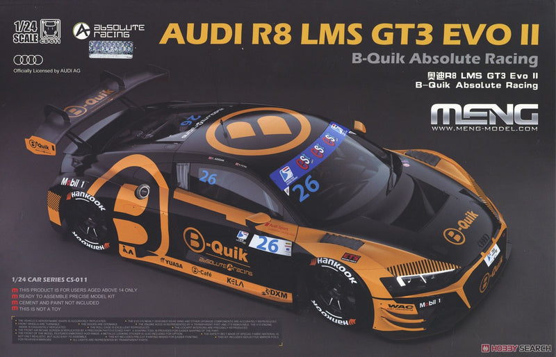 Meng 1/24 Audi R8 LMS GT3 EVO II B-Quik Absolute Racing