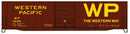 Accurail HO 5556 50' Steel Boxcar with 8' Doors, No Roofwalk & Low Ladders Kit, Western Pacific