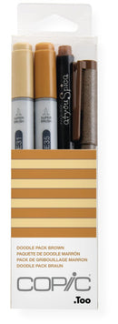 Copic Ciao Marker 4pc Doodle Kit, Brown