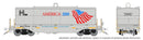 PREORDER Rapido HO 1128016 Greenbrier Transverse Coil Car 3-Pack, Home Shops, Home Shops Leasing (America 250 Scheme, gray, blue, red)