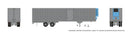 PREORDER Rapido HO 1146997 Fruehauf 40' Fluted-Side Volume Van Trailer with Side Door & Reefer, Assembled, Painted, Unlettered (silver)