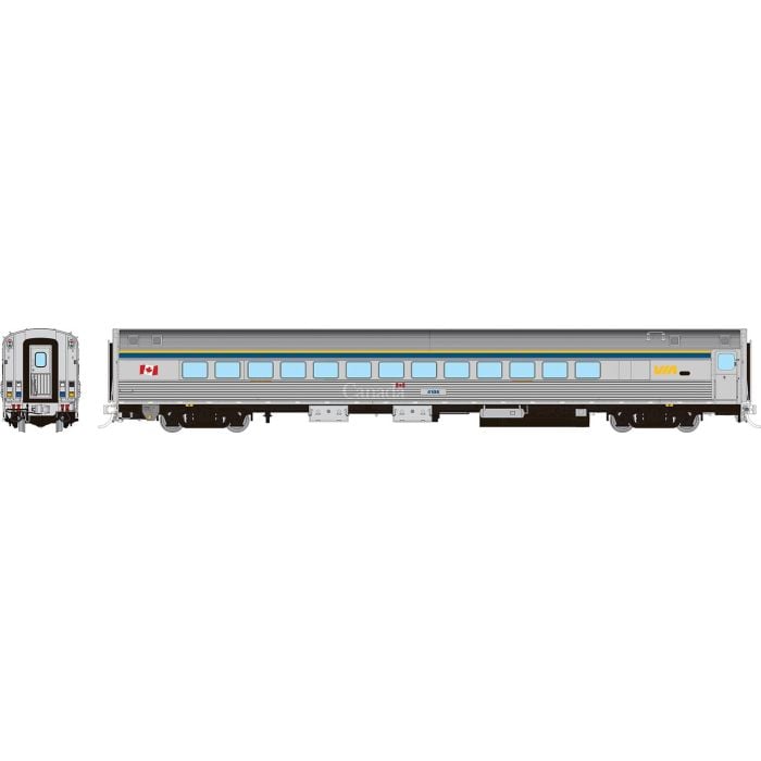 PREORDER Rapido HO 115135 Budd Small Window Coach, VIA Rail