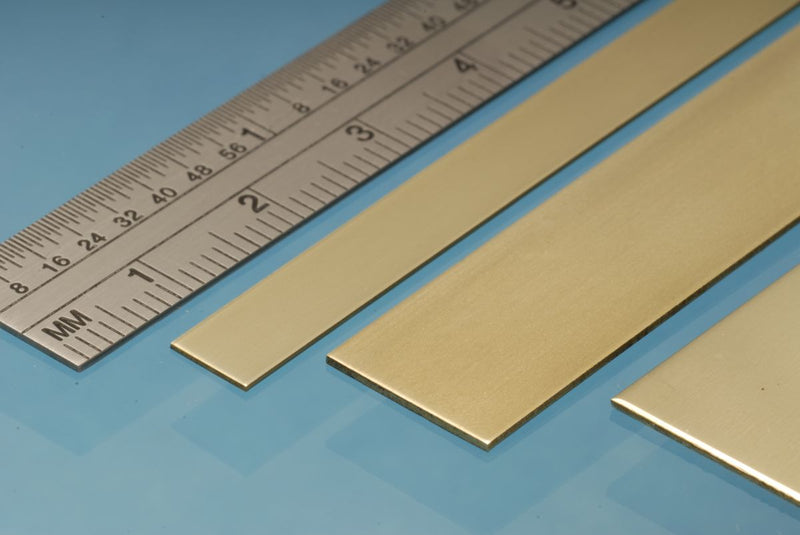 Albion Alloys BS7M Brass Strip 6 x 0.8 mm 4pcs