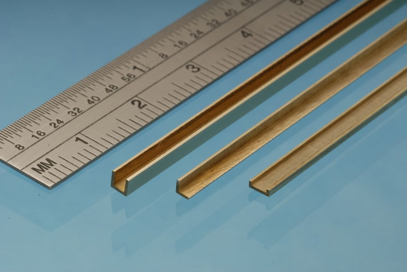 Albion Alloys CC1 Brass C Channel 1 x 1.5 x 1 mm 1pcs