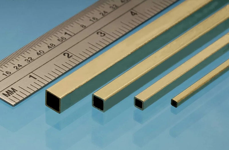 Albion Alloys SB1M Square Brass Tube 3.96 x 3.96 mm 2pcs