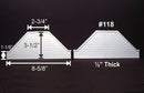 Monroe Models 118 Bridge Abutment Groove Face Concrete 2/pack, HO Scale