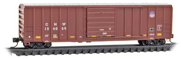 Micro-Trains 2500406 50' Rib-Side Single-Door Boxcar No Roofwalk, Ready to Run, Union Pacific CNW