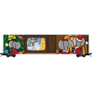 Micro Trains Line 102 00 701 N Modified 60' Excess-Height Double-Plug-Door Boxcar - Ready-to-Run -- 2024 Micro-Mouse Christmas w/TV Door