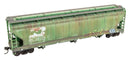 Micro Trains Line 2000 004 HO ACF 47' 3-Bay Center-Flow Covered Hopper - Kit - Grit N Grime -- Burlington Northern