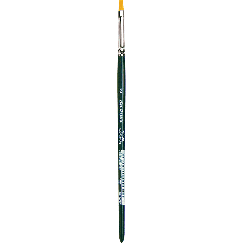 Da Vinci NOVA Series 122, hobby brush flat, finest golden synthetic fibre, Size:2
