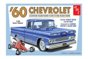 AMT 1063 1960 Chevy Custom Fleetside Pickup w/Go Kart 2T Skill 2