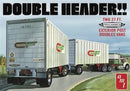 AMT Model Kits 1132 1:25 Double Header Tandem Van Trailers Skill 3
