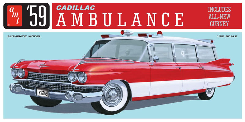 AMT 1395 1959 Cadillac Ambulance w/Gurney Skill 2