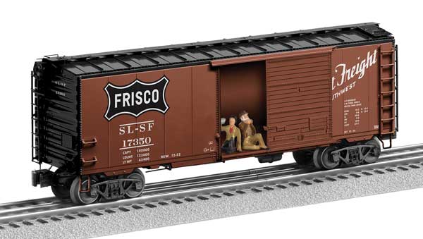 Lionel 2-326240 Steel Boxcar with Hobos - 3-Rail - Ready to Run -- St. Louis-San Francisco