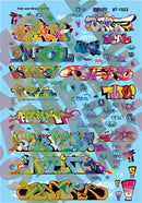 Microscale N 60-1523 Graffiti Decal Set, Modern Graffiti
