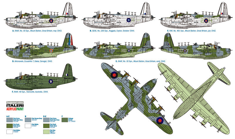 Italeri 1352 - SCALE 1 : 72 SUNDERLAND Mk.III