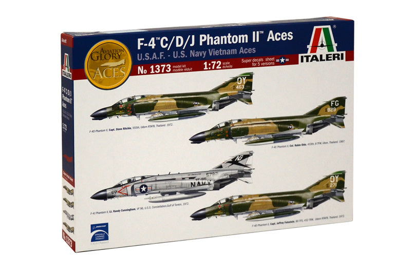 Italeri 1373 - SCALE 1 : 72 F-4 C/D/J PHANTOM II ACES USAF-US Navy Vietnam ACES