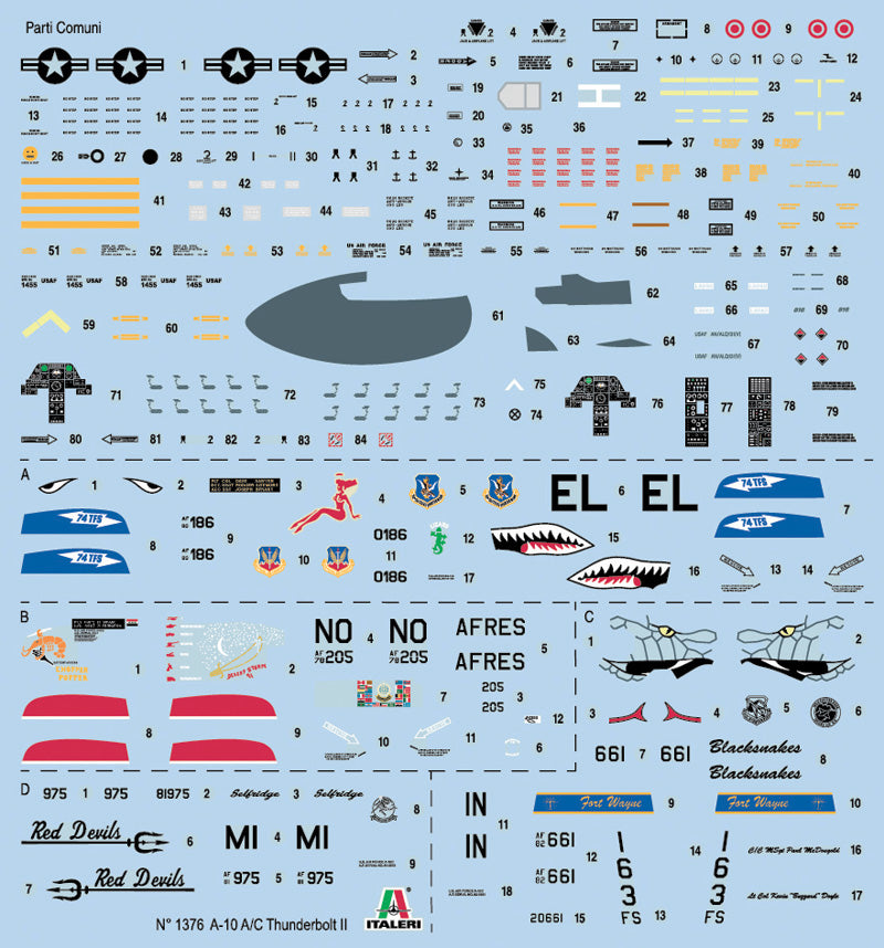 Italeri 1376 - SCALE 1 : 72 A-10 A/C THUNDERBOLT ll - GULF WAR