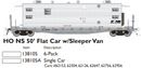 Rapido 138105 HO Class F30A 50' Flatcar w/Sleeper Trailer 6-Pack - Ready to Run -- Norfolk Southern