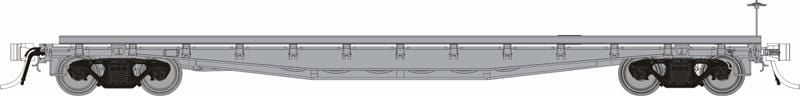 PREORDER Rapido HO 138197 F30A 50' Flat Car MOW with Deck Rails, Painted Unlettered