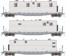 PREORDER Rapido HO 138198 F30A 50' Flat Car with Camp Van Set, Painted Unlettered (3-Pack)
