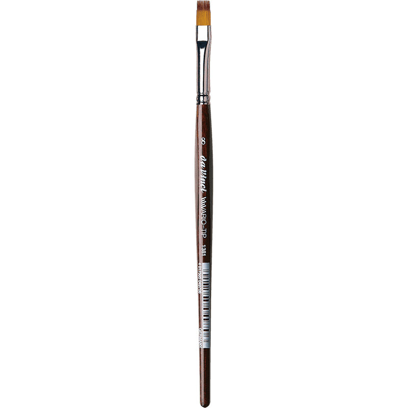 Da Vinci VARIO Series 1381,TIP flat, mixture of NOVA and TOP-ACRYL fibres in different lengths, Size:8