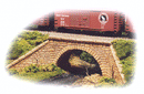 Monroe Models HO 2001 Single-Track Stone Arch Bridge Kit, 11-1/2 x 7-1/2 x 3" 29.2 x 19.1 x 7.6cm