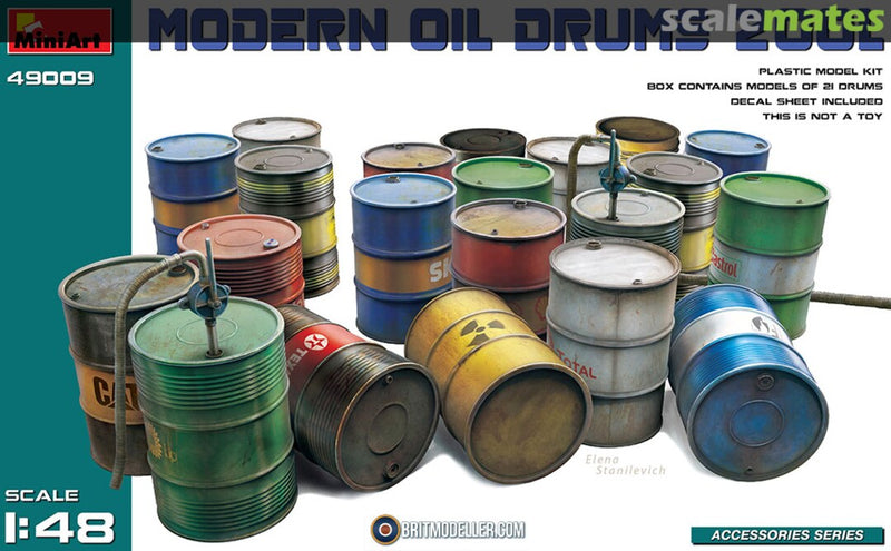 MiniArt 1/48 Modern Oil Drums (200l)