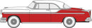 Oxford Diecast HO 87CNY55001 1955 Chrysler New Yorker Deluxe St. Regis, Tango Red, Platinum