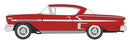 Oxford Diecast HO 87CIS58003 1958 Chevrolet Impala Sport Coupe, Rio Red