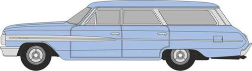 Oxford Diecast HO 87FC64001 1964 Ford Country Sedan Station Wagon, Skylight Blue