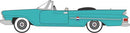 Oxford Diecast HO 87CC61005 1961 Chrysler 300 Convertible, Tahitian Turquoise