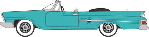 Oxford Diecast HO 87CC61005 1961 Chrysler 300 Convertible, Tahitian Turquoise