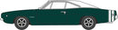 Oxford Diecast HO 87DC68005 1968 Dodge Charger, Racing Green, White