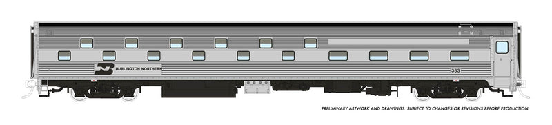 Rapido HO 141014 Budd Slumbercoach, Burlington Northern