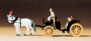 Preiser N 9481 Horse-Drawn Wagon, Open Carriage, Black