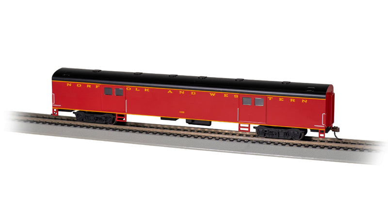 Bachmann HO 14408 72' Smooth-Side Baggage Car, Norfolk & Western